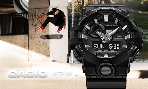 Đồng hồ Casio G-Shock GA-700-1BDR hầm hố, cá tính đẳng cấp
